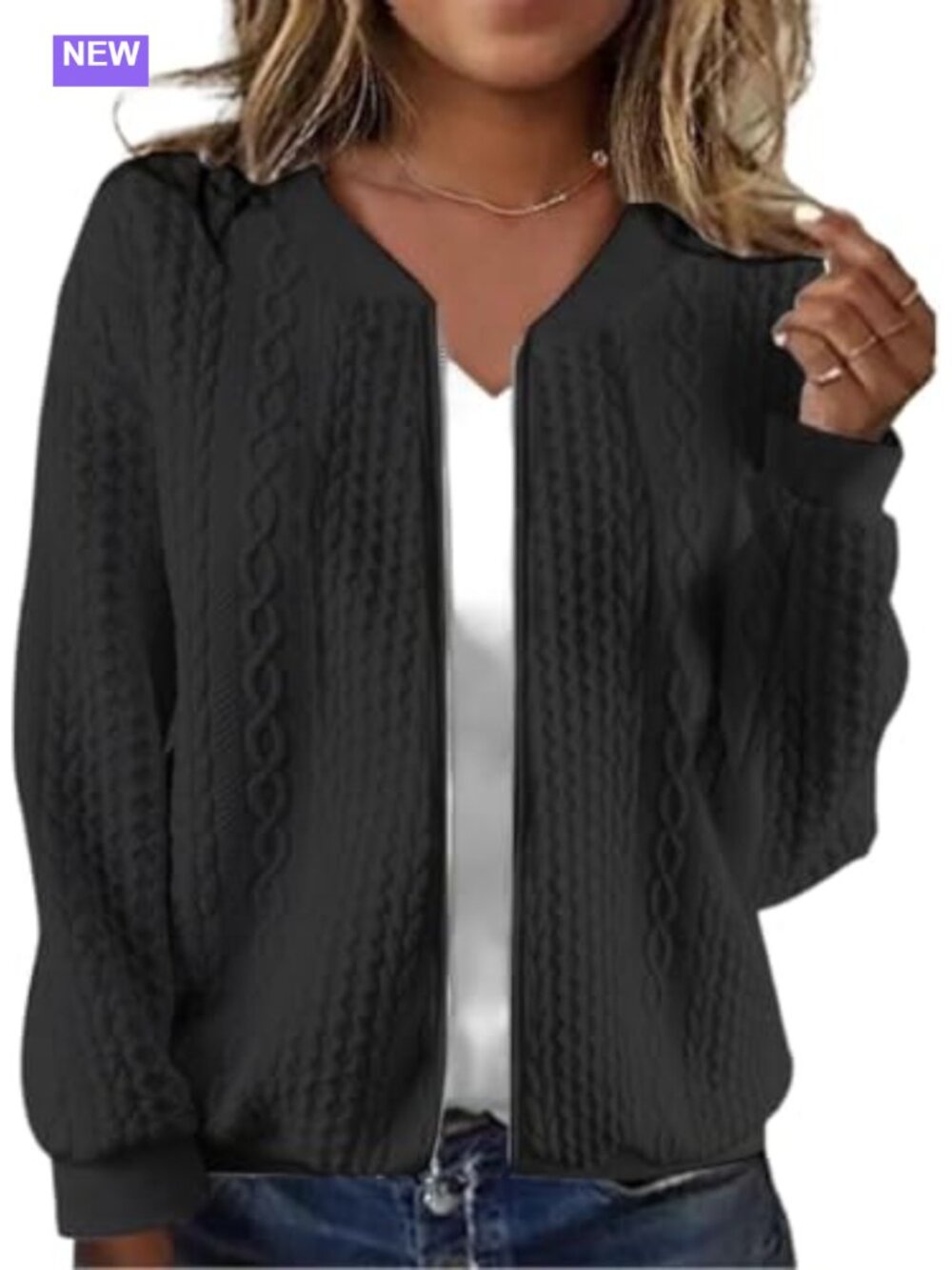 Women's Zip Up Sweatshirt Jacket Stand Collar Casual Coat Pockets
